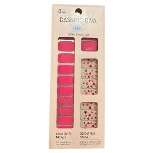 Dashing Diva GLOSS, Gel Nail Polish Strips, Love on the Brain, Includes 32 strip